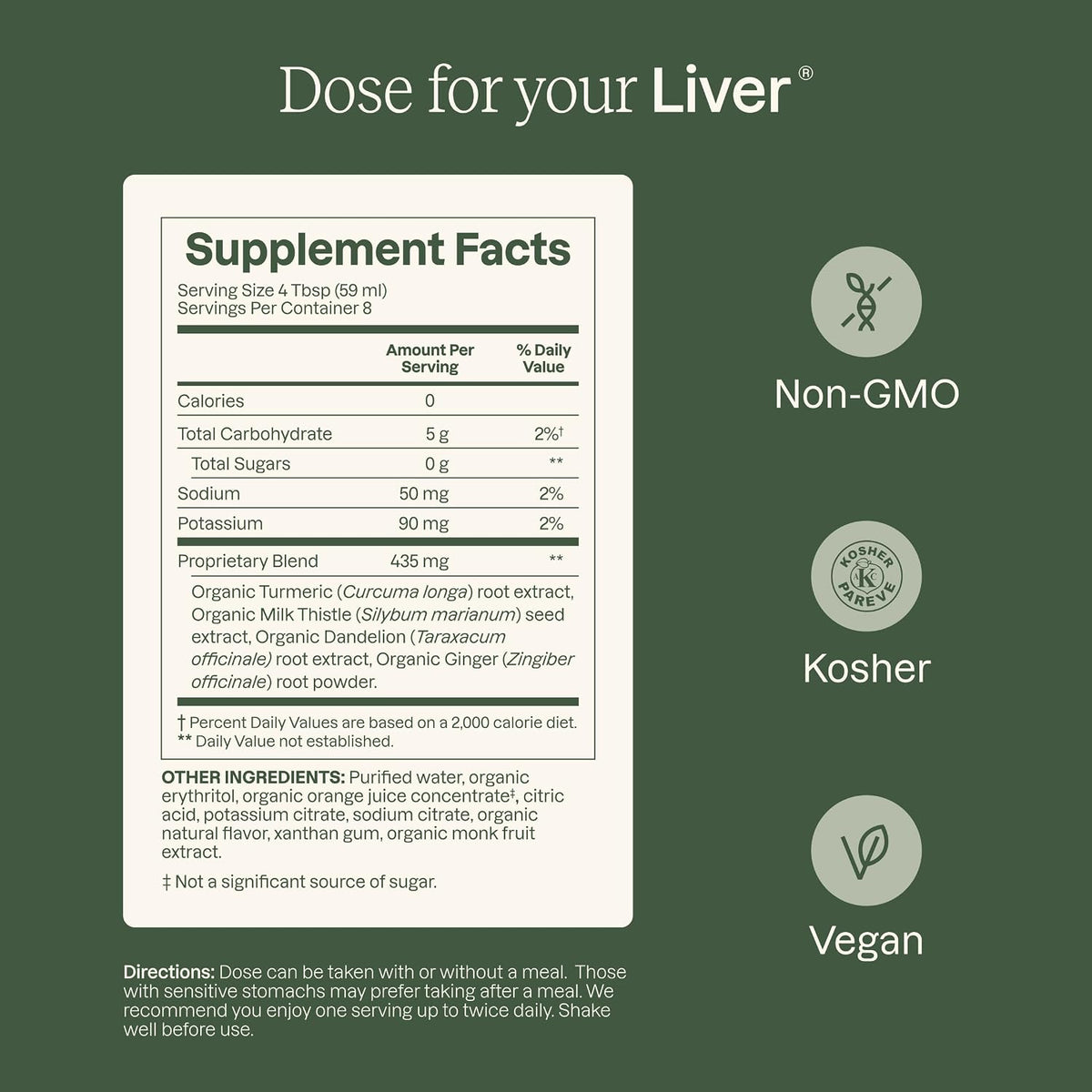 Dose for Your Liver Cleanse Detox & Repair, 16oz Bottle
