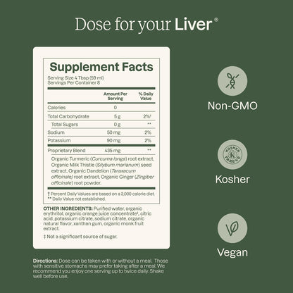 Dose for Your Liver Cleanse Detox & Repair, 16oz Bottle